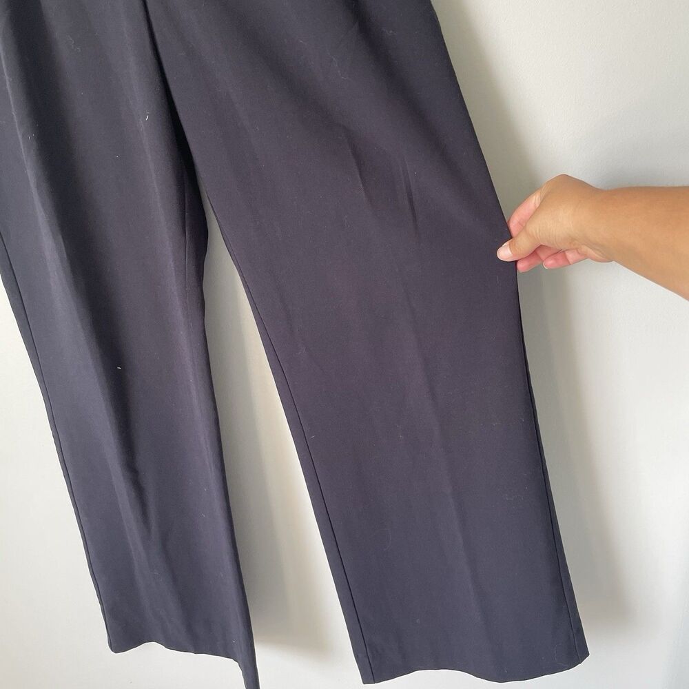 Abercrombie & Fitch High-Rise Wide Leg Dress Pants Navy Blue Pleated Size 6 - Picture 7 of 13